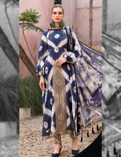 Maria B Lawn 3 Piece Embroidered Shirt